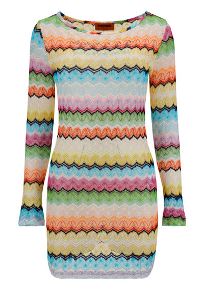 Long Sleeve Mini Dress - Multi