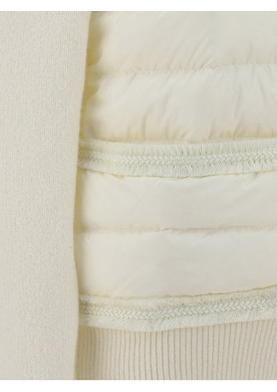Padded Wool Blend Cardigan - Off White