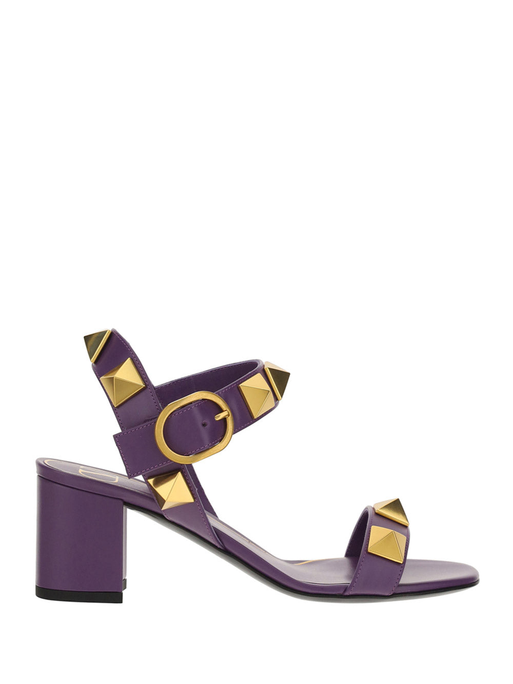 Roman Stud Calfskin Sandal 60MM - Purple
