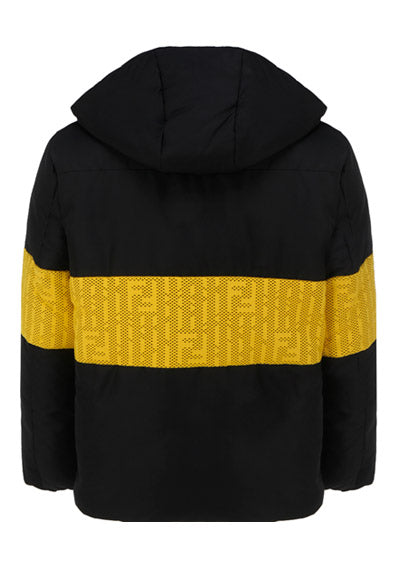 FF Jacquard Motif Puffer - Black / Yellow