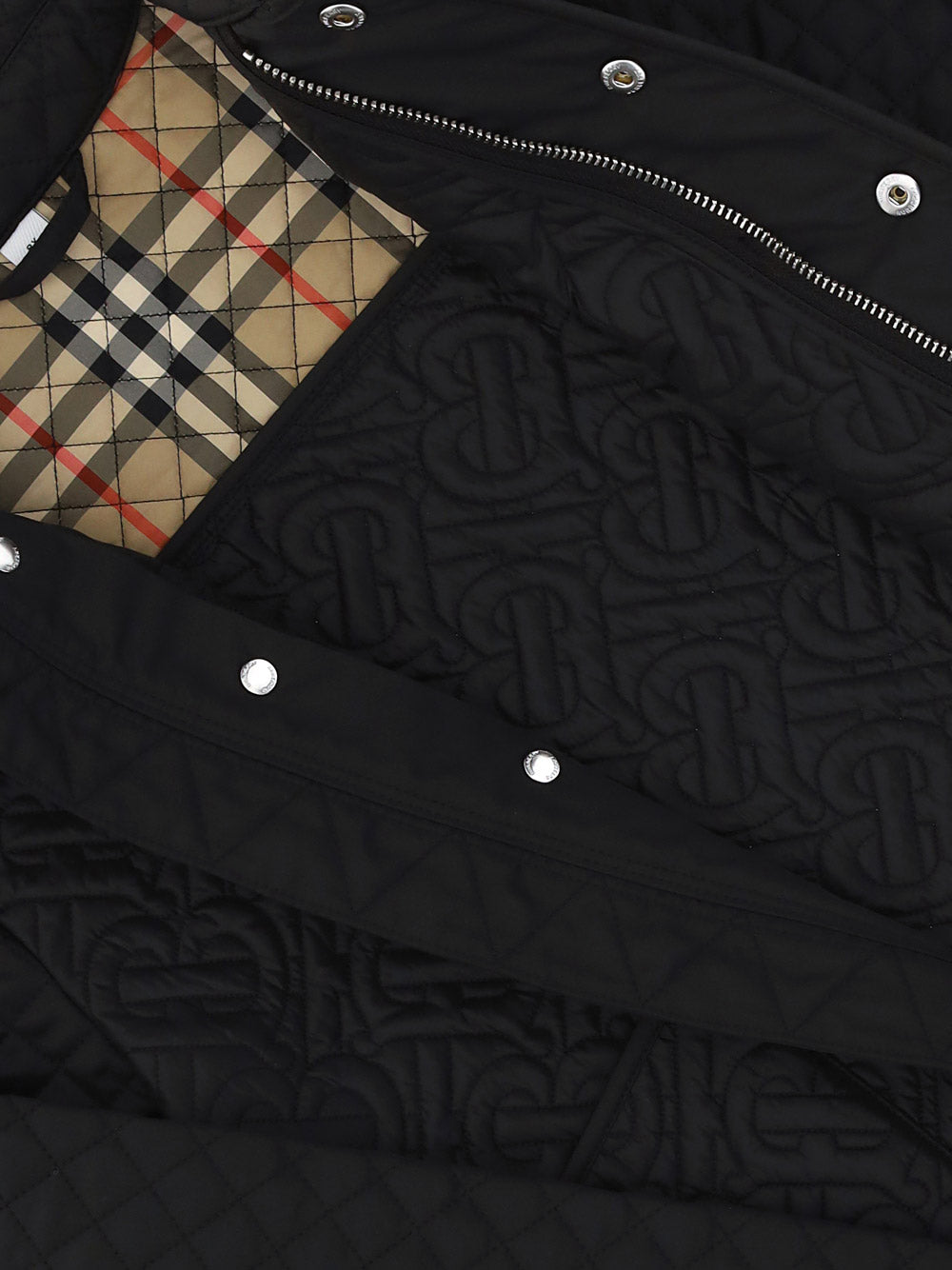 Monogram Quilted Panel Jacket - Black