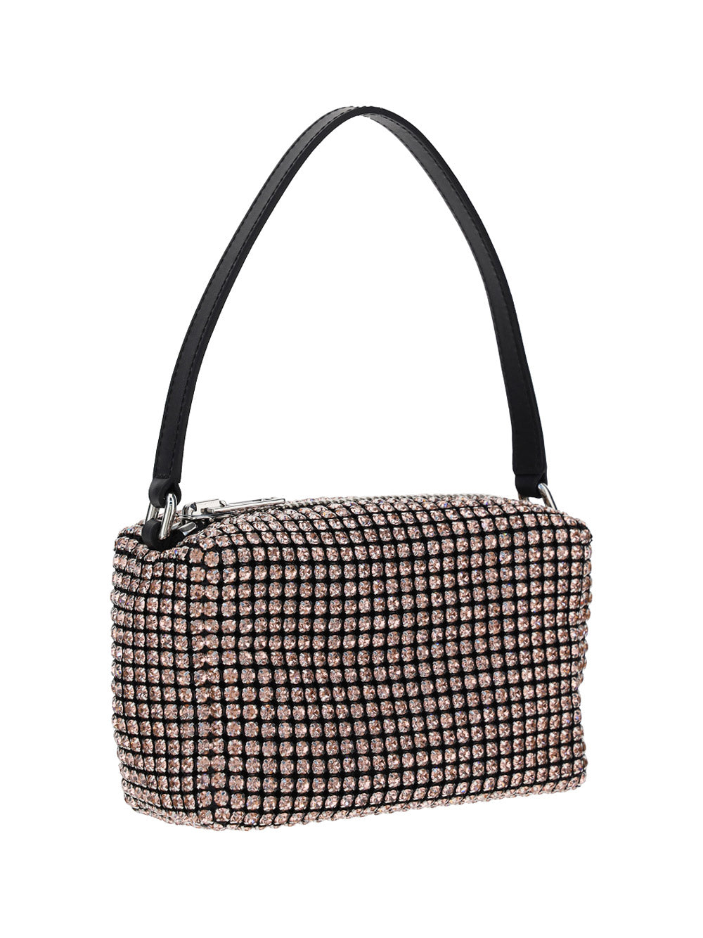 Heiress Medium Pouch in Crystal Mesh - Black