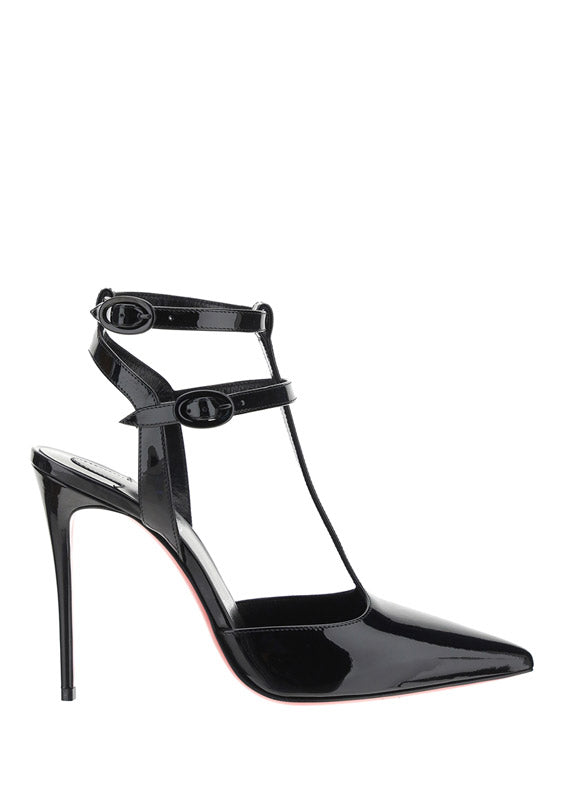Maravilla T-Strap 100 Patent Pump - Black