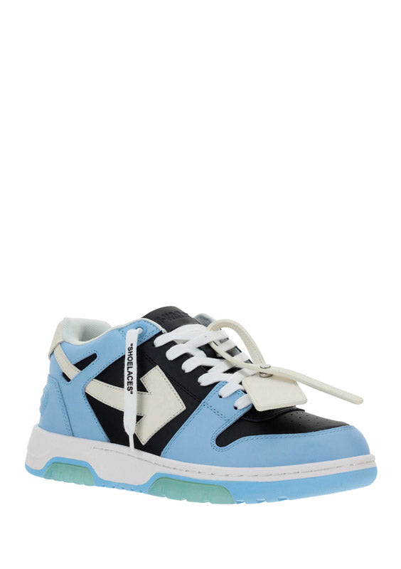 Out of Office Calf Leather Sneakers - Blue/Black/White