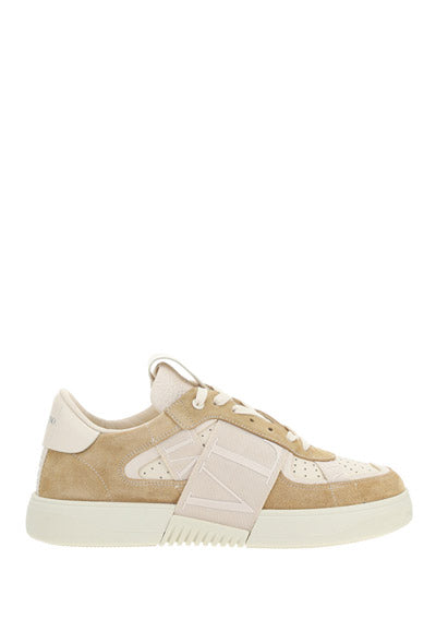 Low-Top Calfskin VL7N Snesker With Bands - Beige