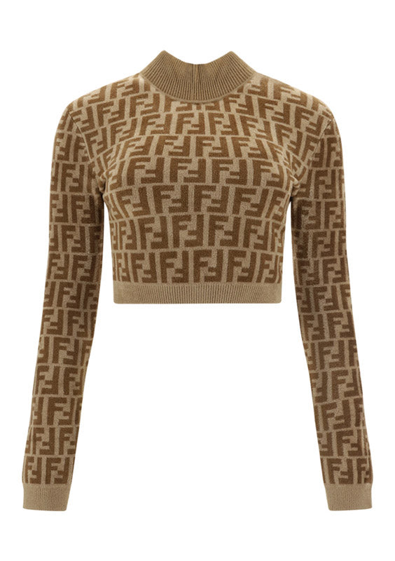 Cashmere Cropped Sweater - Camel