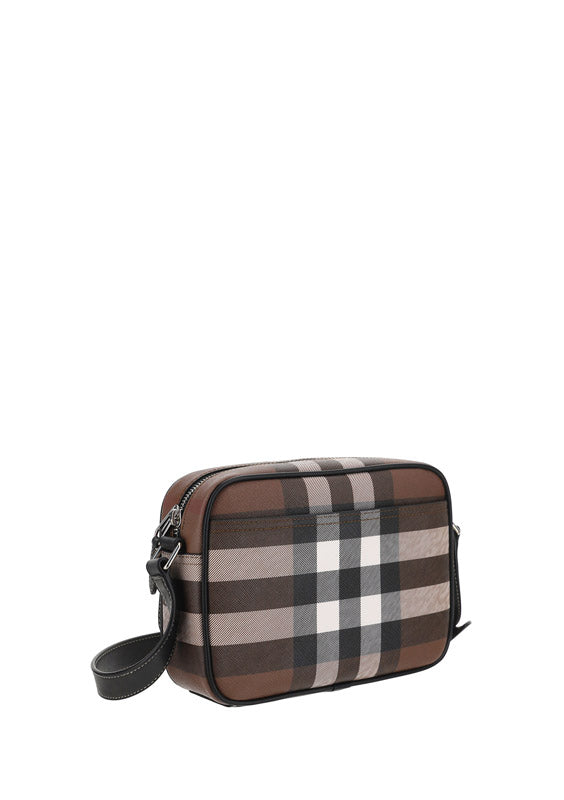 Bio-Based Check Crossbody Bag - Dark Birch Brown