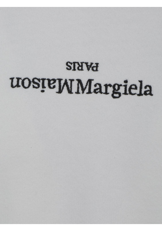 Reverse Logo Hoodie - White