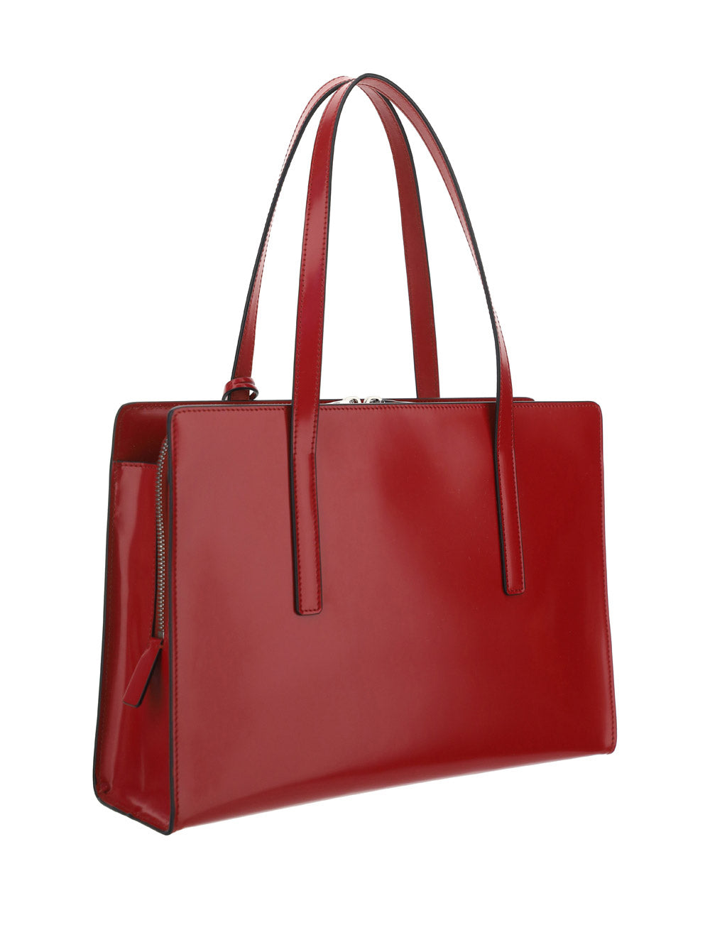 Prada Re-Edition 1995 Brushed Leather Medium Handbag - Scarlet Red