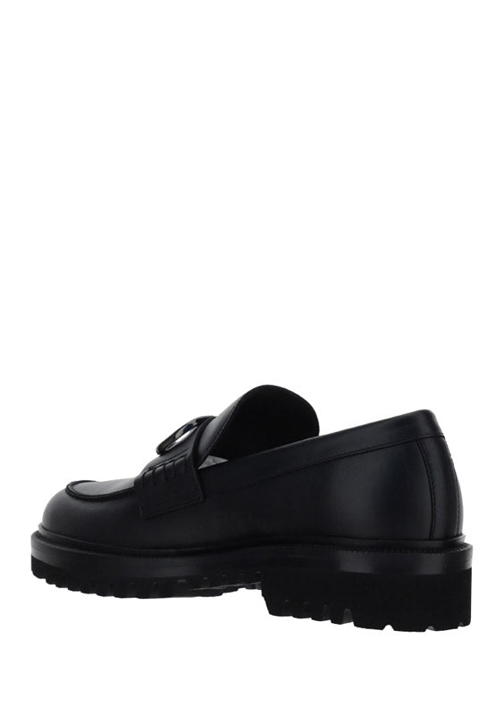Vlogo Signature Calfskin Loafer - Black