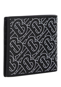 Monogram Print International Bifold Wallet - Black / White