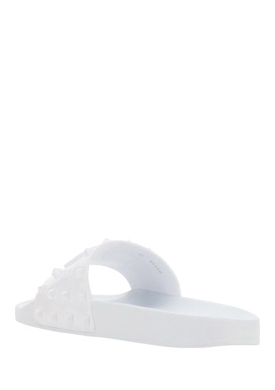 Rubber Summer Vlogo Signature Slide Sandal - White