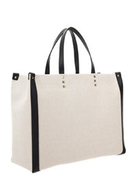 Small VLTN Print Canvas Tote Bag - Ivory