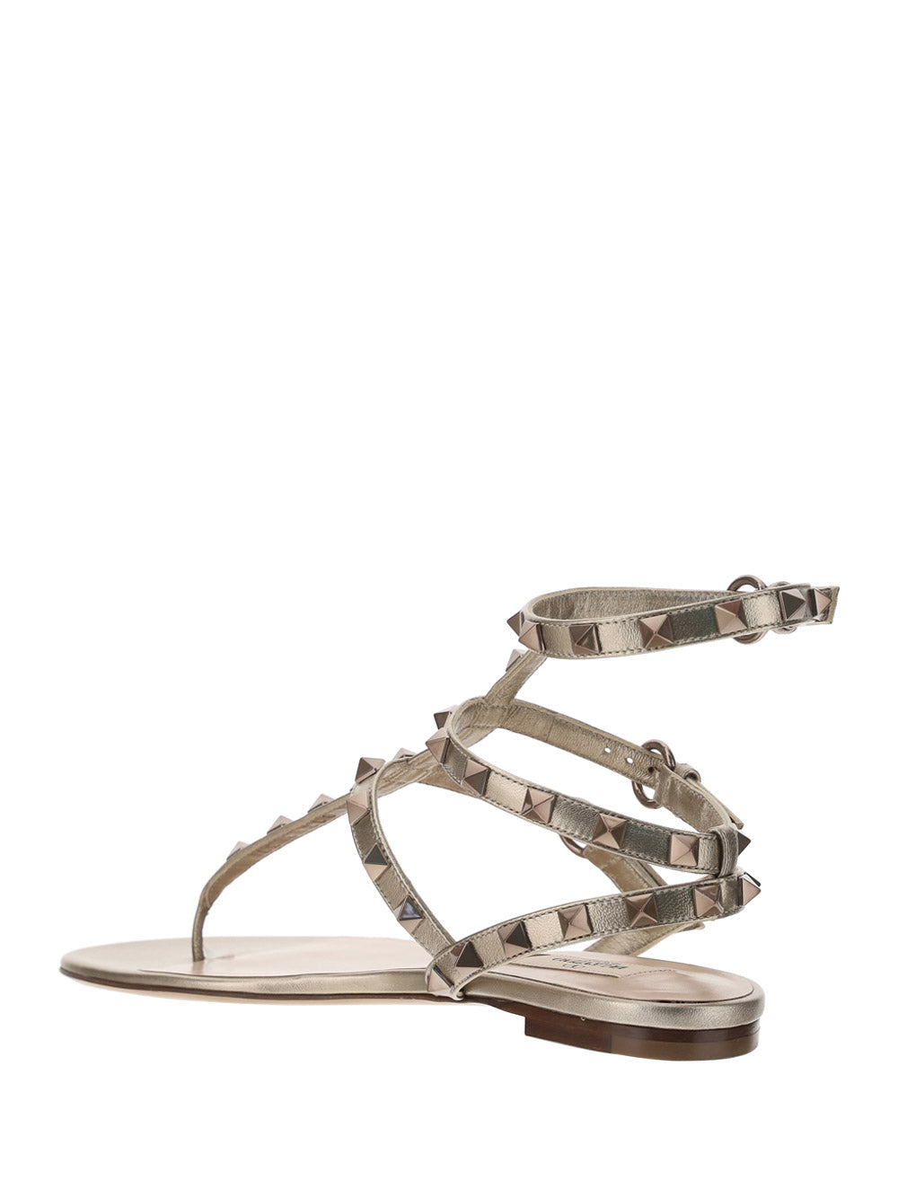 Rockstud Metallic Flat Flip-FLop Sandal - Skin