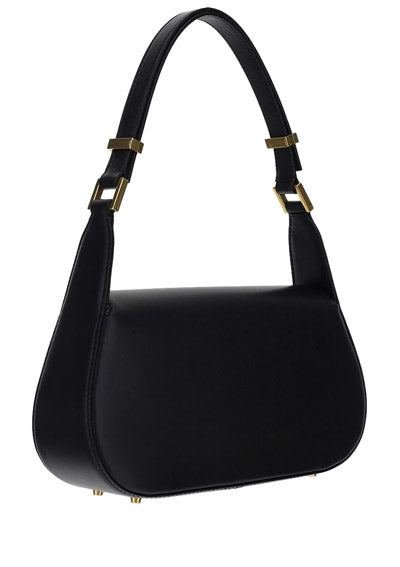 Vlogo Chain Shoulder Bag in Calfskin - Black