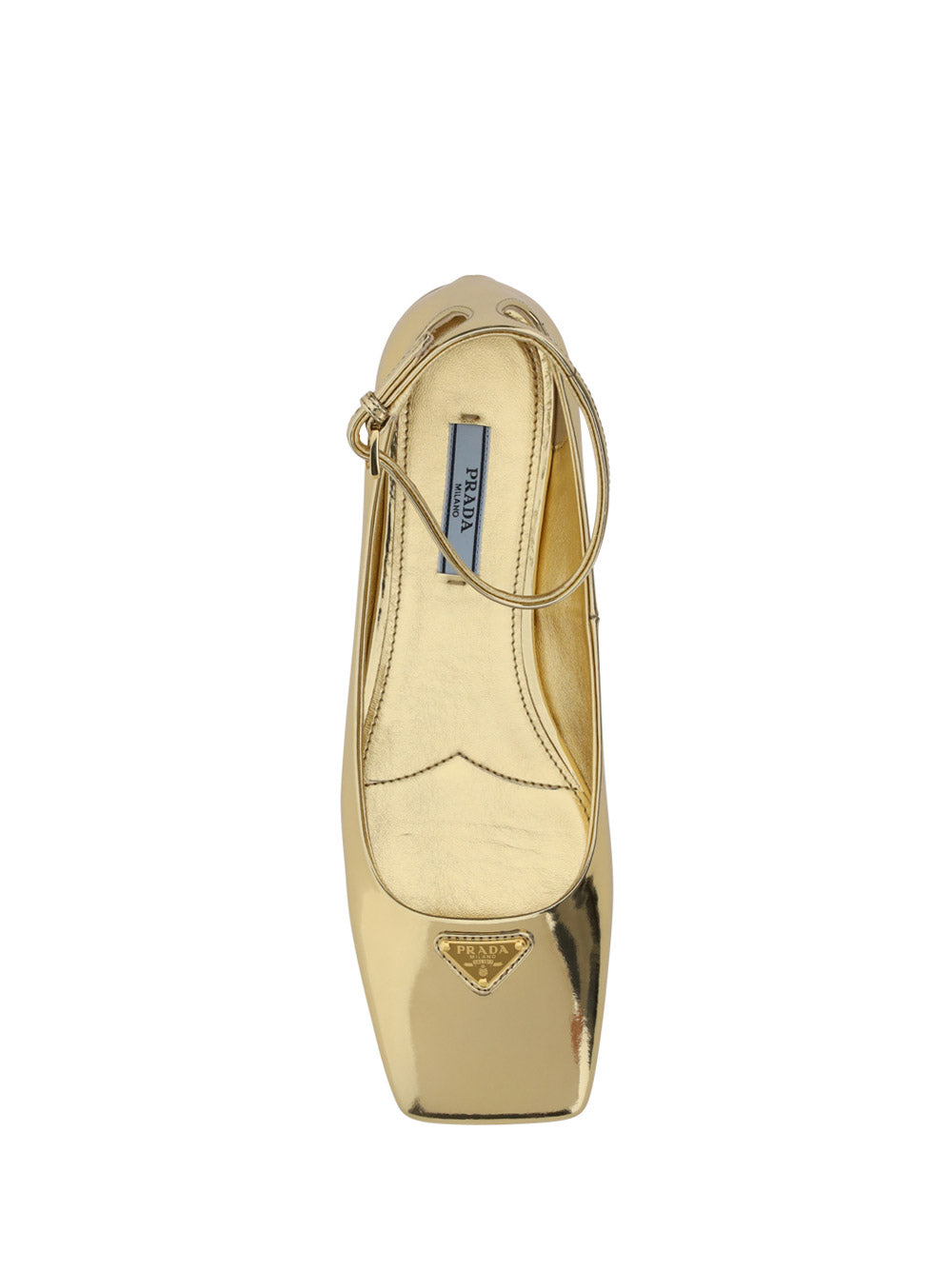 Metallic Leather Ballerinas - Platinum