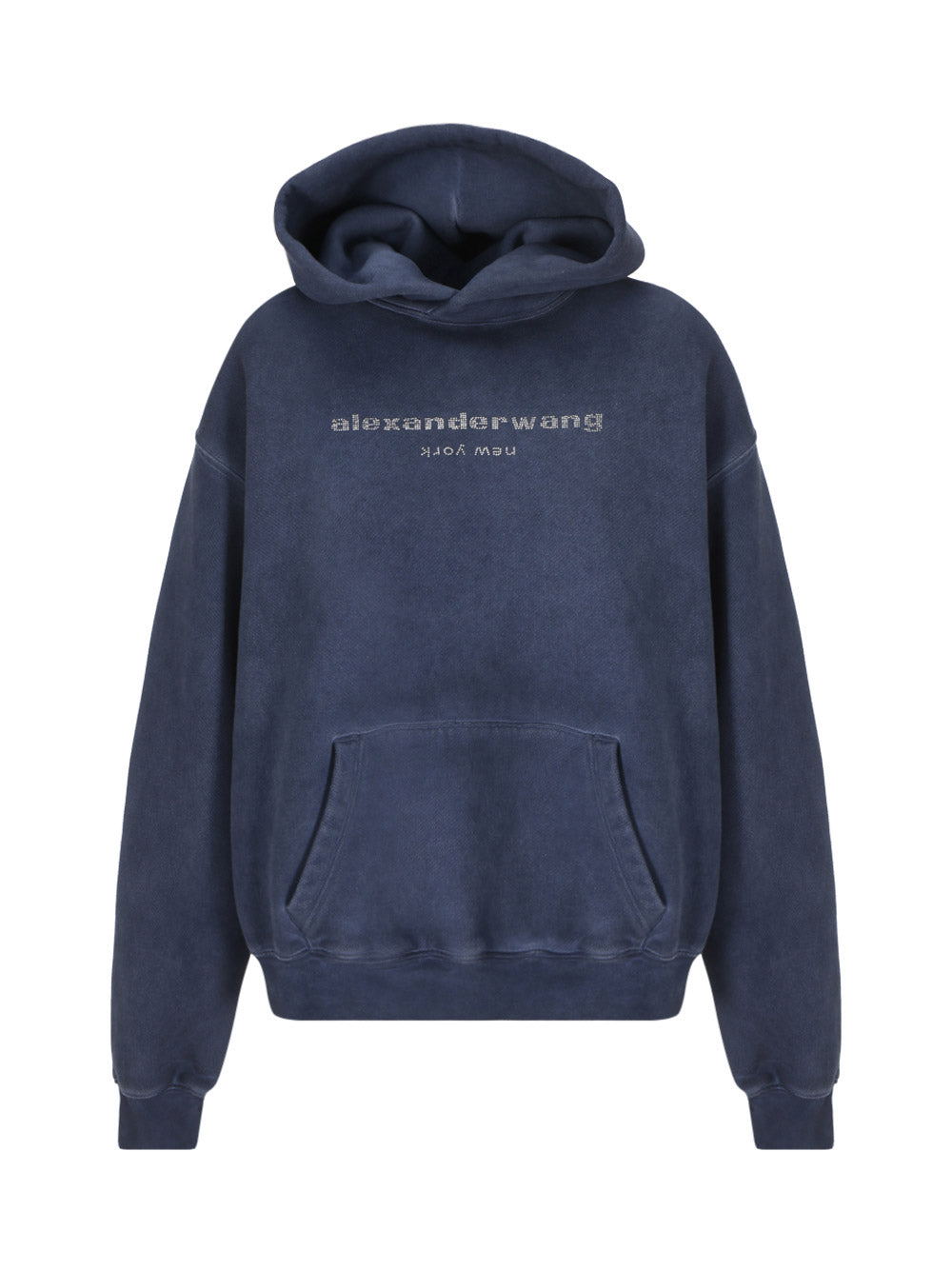 Hotfix Logo Hoodie In Condensed Fleece - Blue