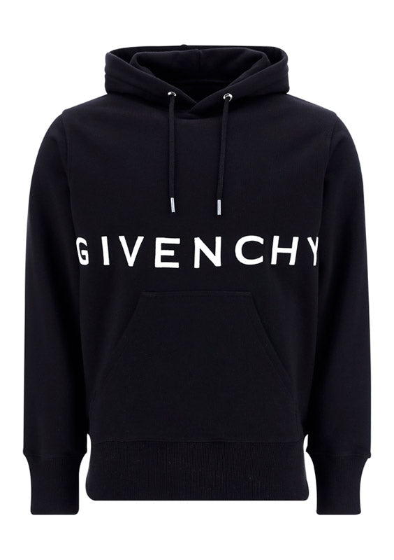 4G Embroidered Hoodie - Black