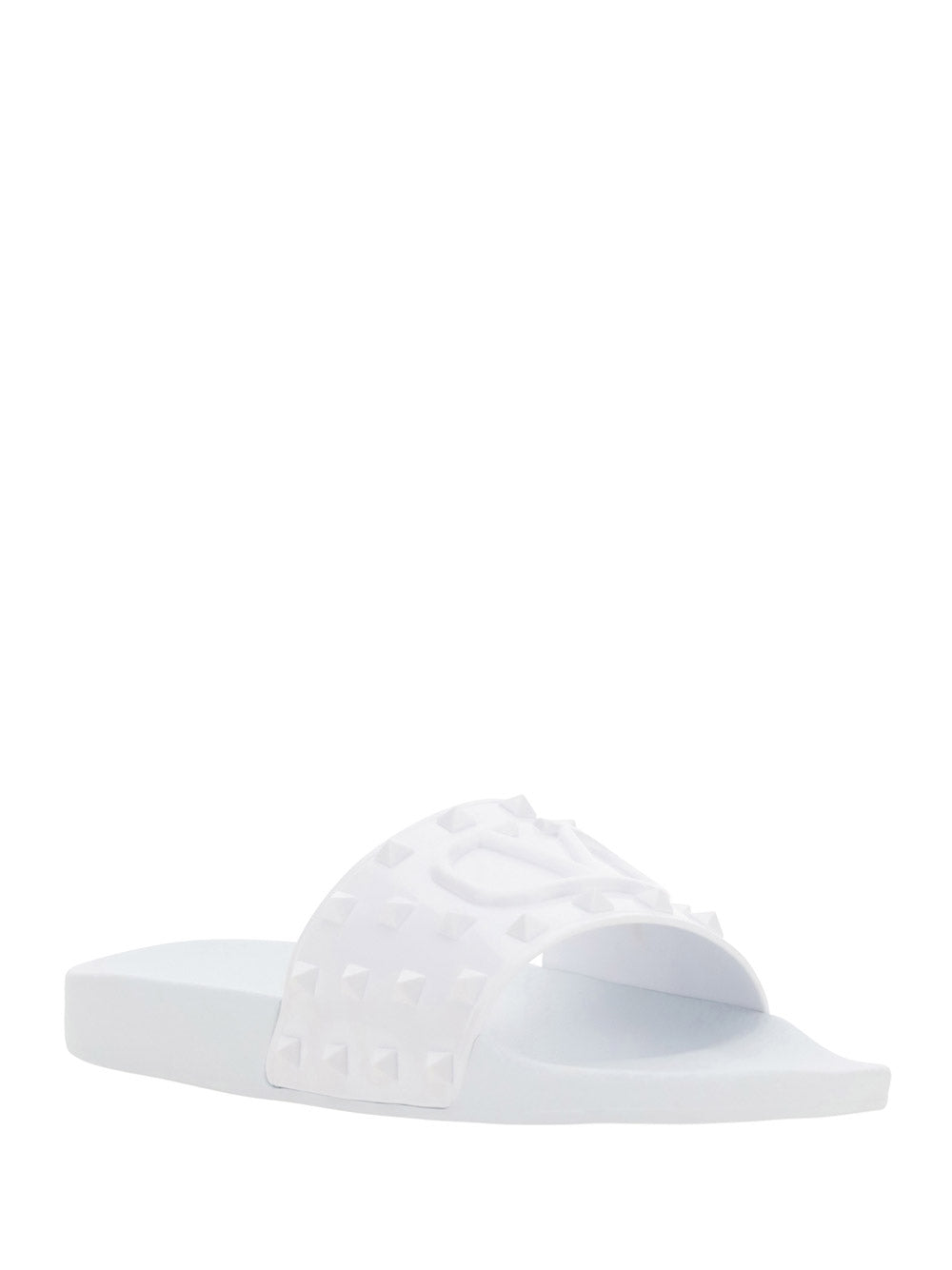 Rubber Summer Vlogo Signature Slide Sandal - White