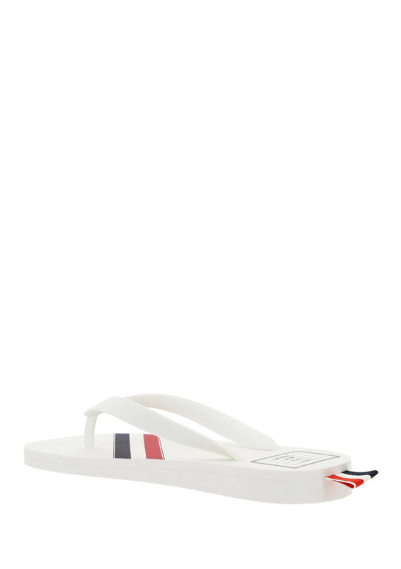 Rubber Stripe Flip Flop - White