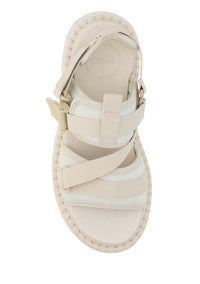 Lilli Sporty Flat Sandal In Recycled Textile - White