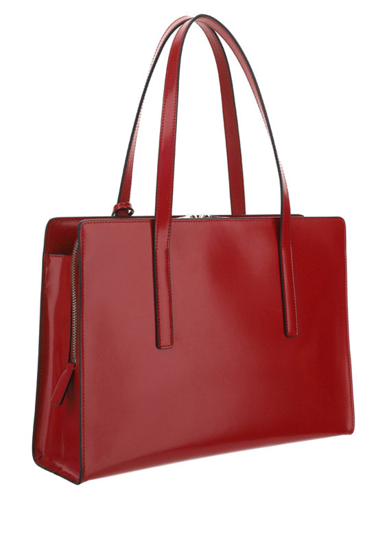 Prada Re-Edition 1995 Brushed Leather Medium Handbag - Scarlet Red