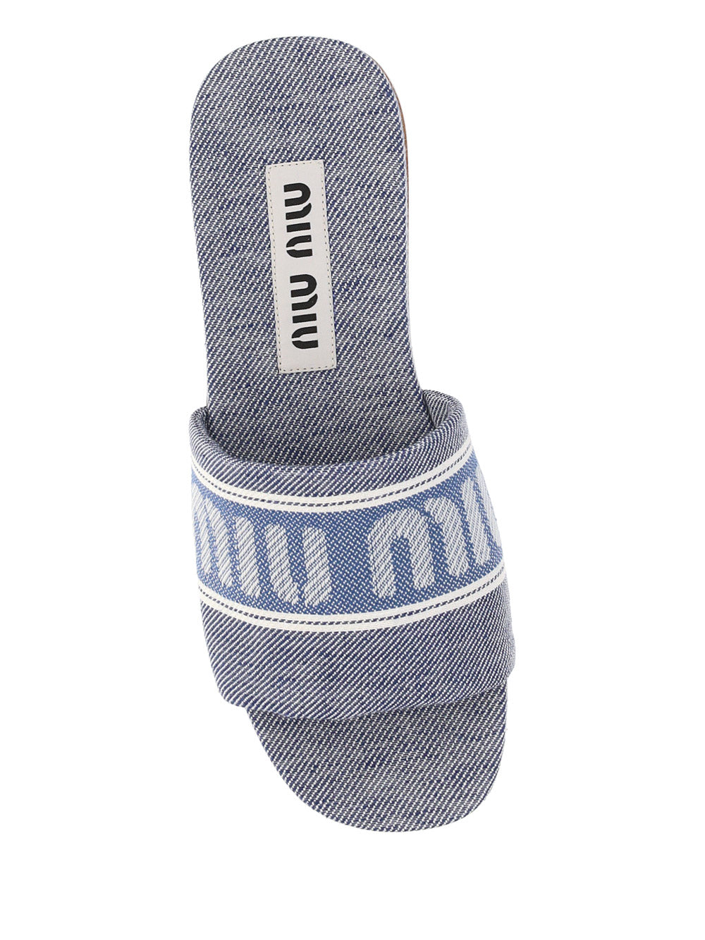 Logo-Jacquard Denim Sandals