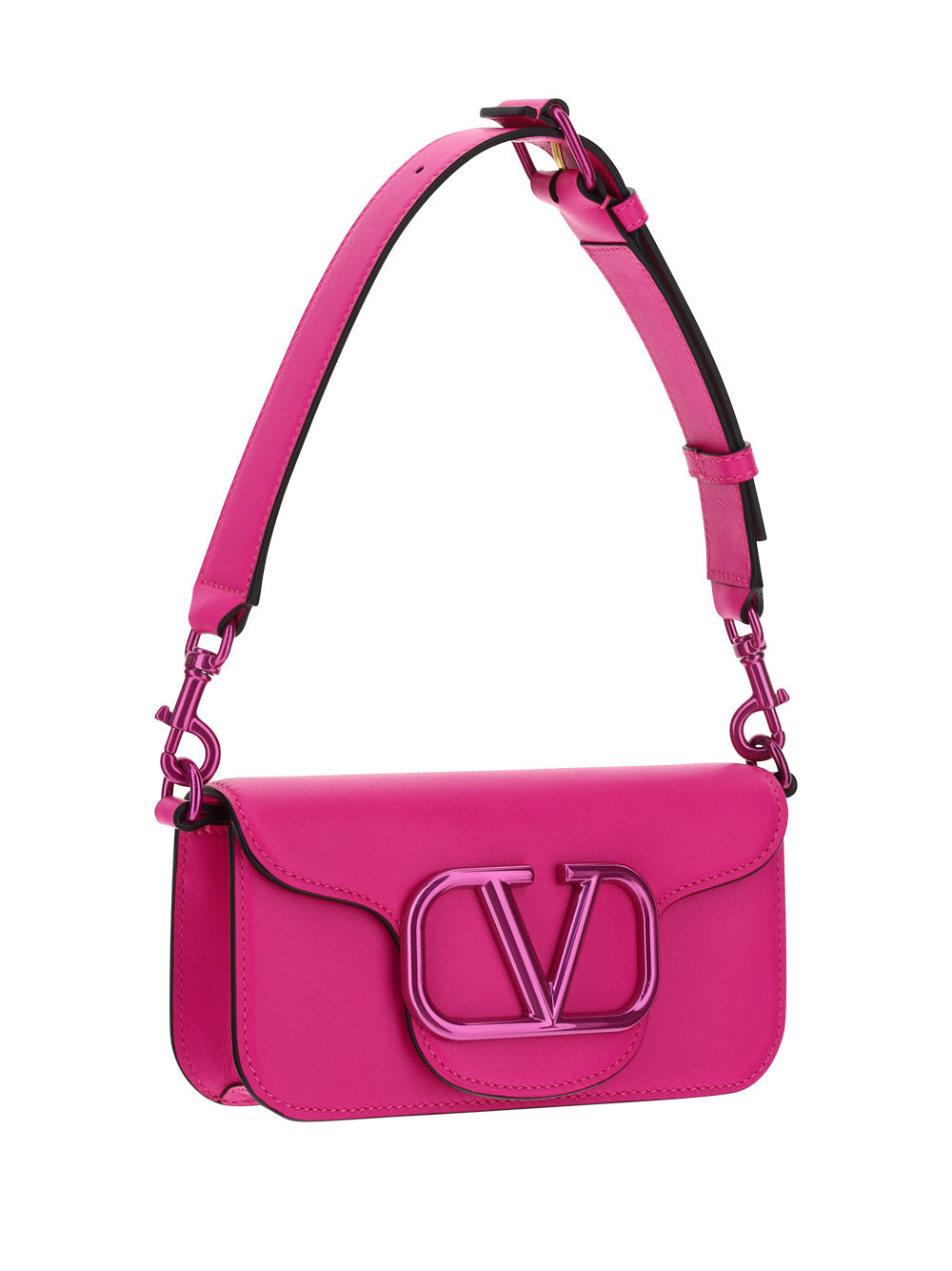 Mini Locò Crossbody Calfskin Bag - Pink PP