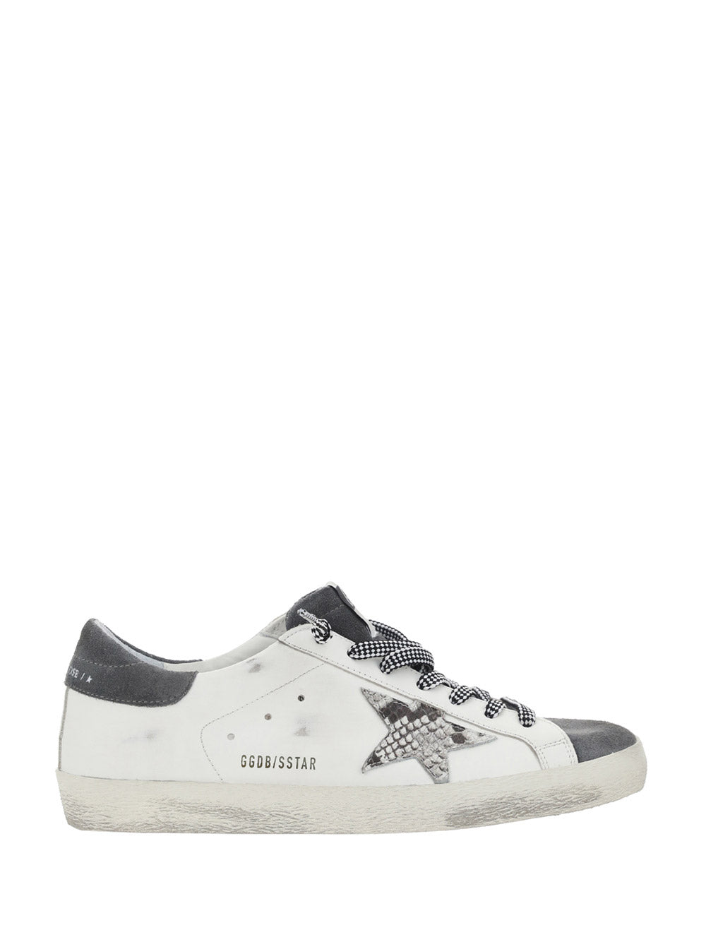 Super-Star Sneakers In Leather and Suede - White / Grey
