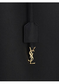 Shopping Bag N/S In Supple Leather - Black