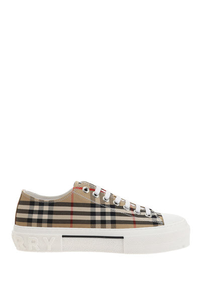 Vintage Check Cotton Sneakers
