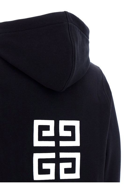 4G Embroidered Hoodie - Black