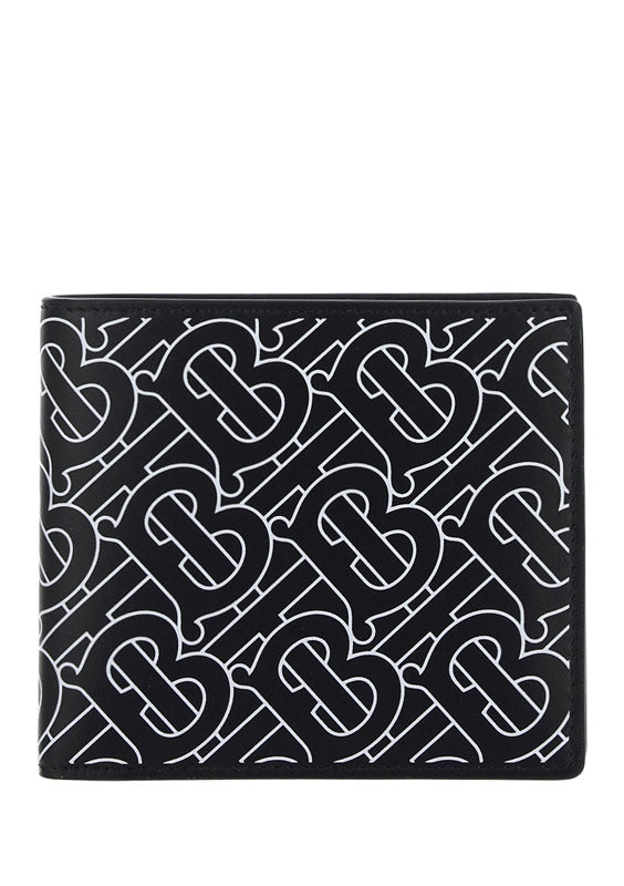 Monogram Print International Bifold Wallet - Black / White