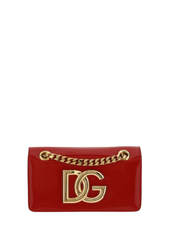 Polished Calfskin 3.5 Cell Phone Bag - Red