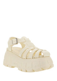 Rubber Platform Sandals - White