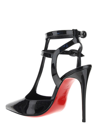 Maravilla T-Strap 100 Patent Pump - Black