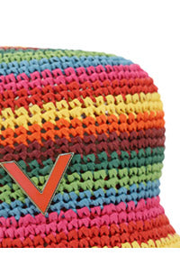 Straw Bucket Hat - Multi