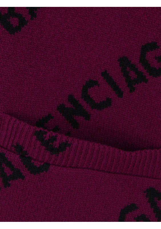Allover Logo Cardigan - Purple