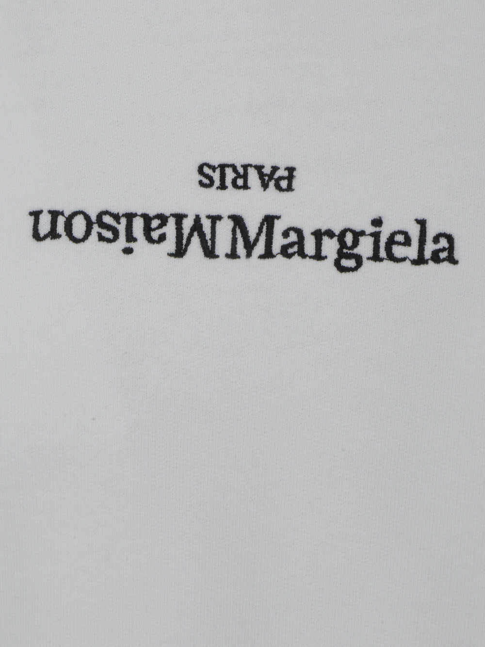Reverse Logo Hoodie - White