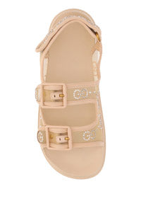 Women's GG Sandal with Crystals - Rose Beige