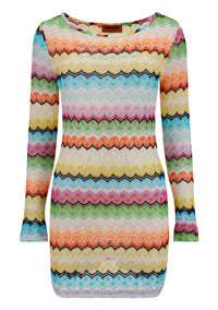 Long Sleeve Mini Dress - Multi