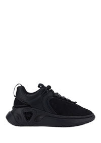 Reflective Material and Mesh B-Runner Sneakers - Black