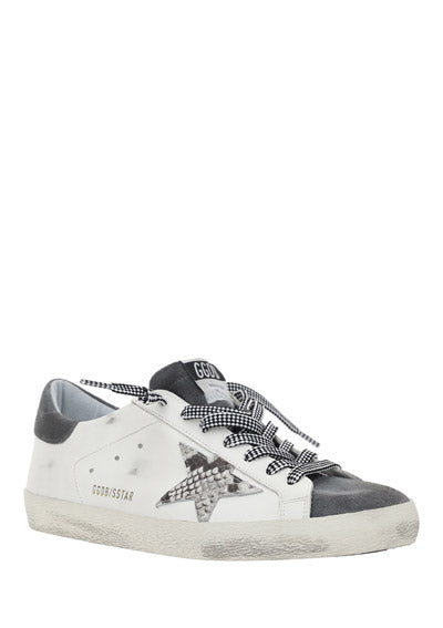 Super-Star Sneakers In Leather and Suede - White / Grey