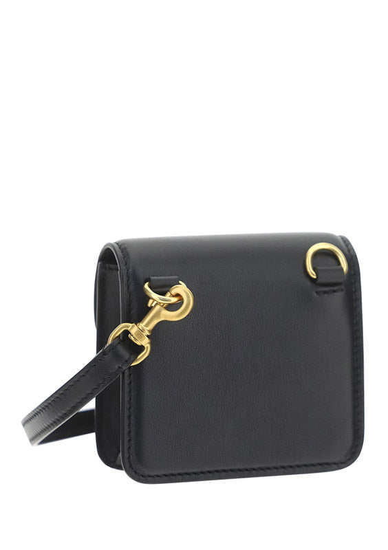 Wallet With Neck Strap - Black