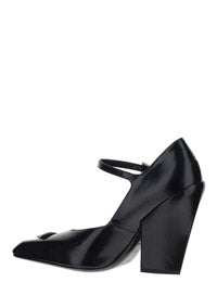 Brushed Leather Pumps - Black