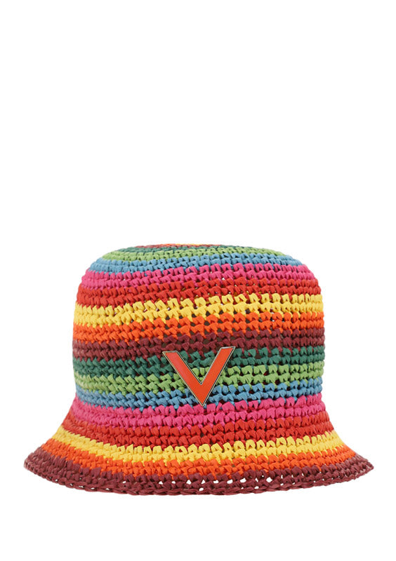 Straw Bucket Hat - Multi