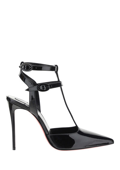 Maravilla T-Strap 100 Patent Pump - Black