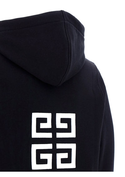 4G Embroidered Hoodie - Black