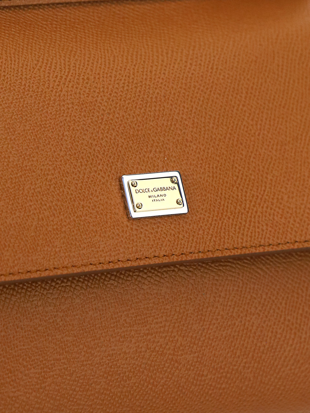 Small Sicily Bag In Dauphine Calfskin - Brown