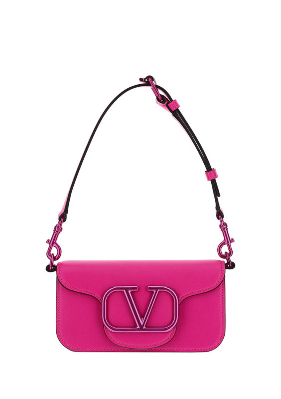 Mini Locò Crossbody Calfskin Bag - Pink PP